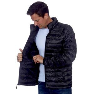 ZeroXposure size medium jacket black quilted puffer full zip M coat poly fill